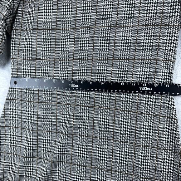 Sonja Betro Sheath Mini Dress Houndstooth Puff Sleeves Womens Gray Size X Large - Picture 8 of 13